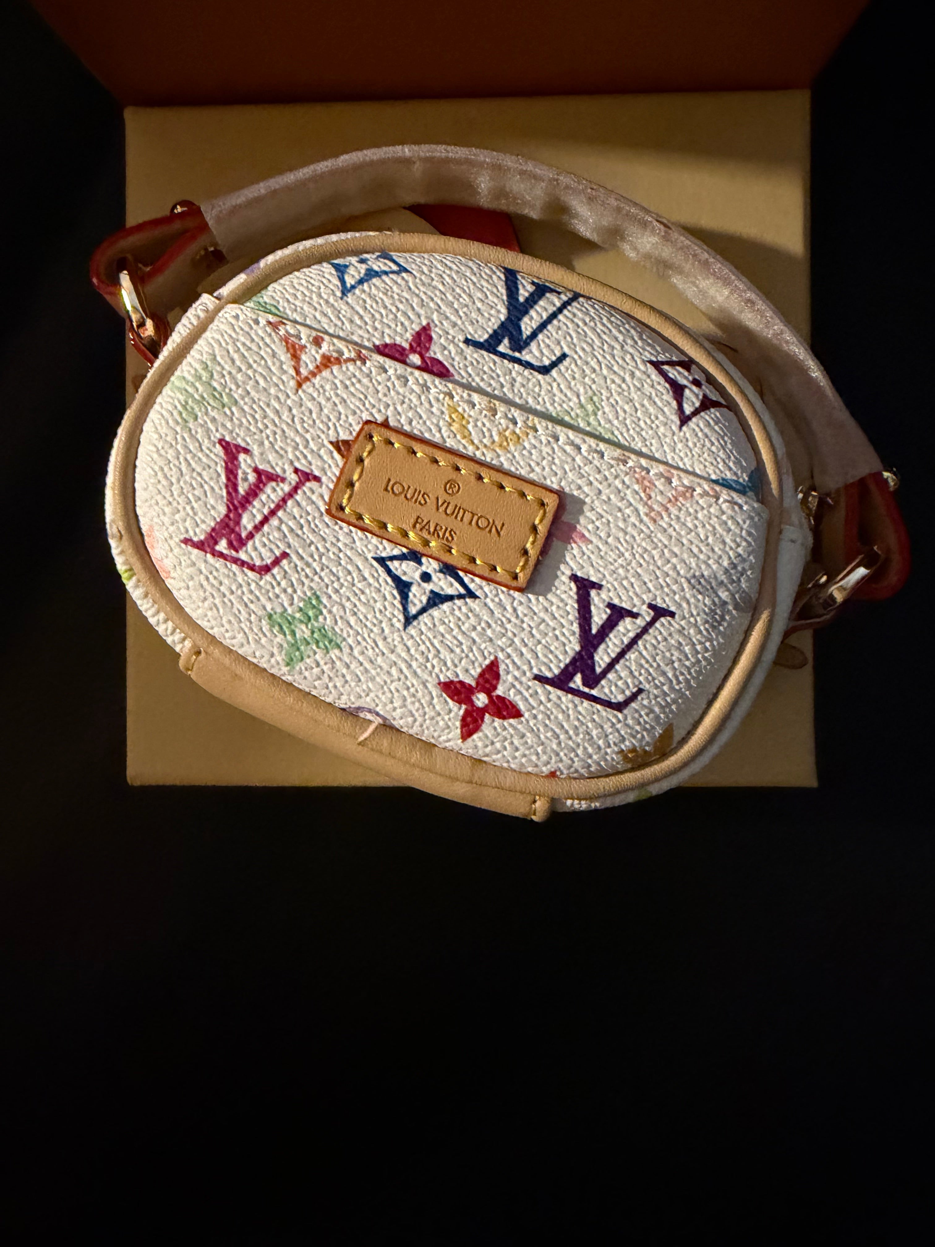 Monogram White Multi-Use Cross Body Bag