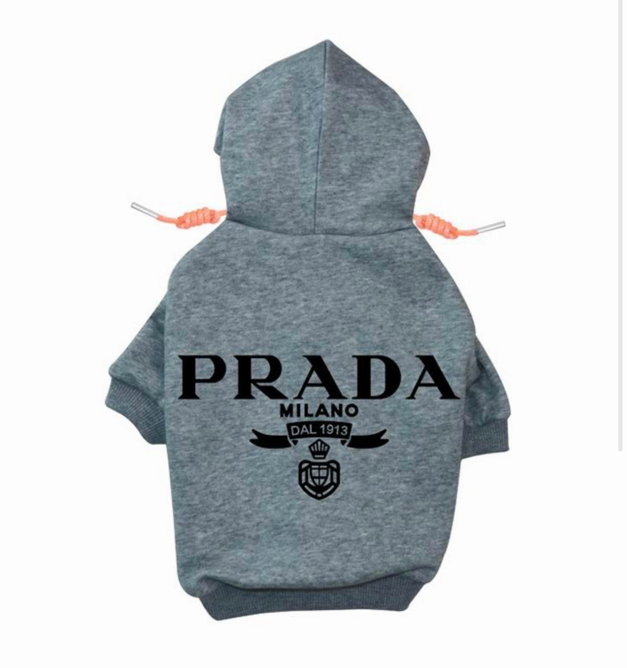Pet Hoodie with Orange Drawstrings (P)